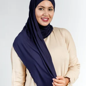 Hijab Sans Épingles – Bleu Marine