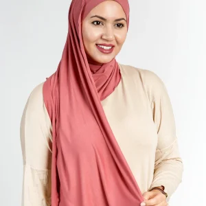 Hijab Sans Épingles – Rose Indien