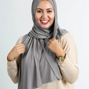 Foulard Jersey Coton – Gris Souris