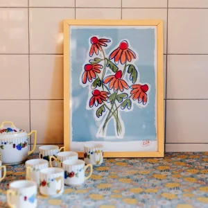 AFFICHE A3 BOUQUET BLUE