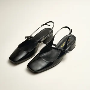 SANDALES POLLY VERNIS NOIR