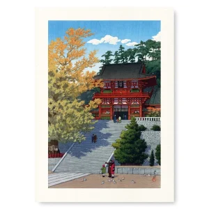 Affiche Japonaise Sanctuaire Kamakura