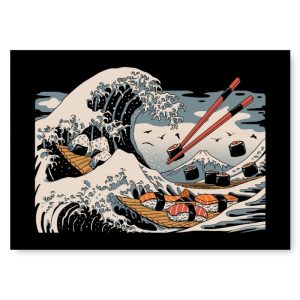 Affiche Japonaise Sushi Kanagawa