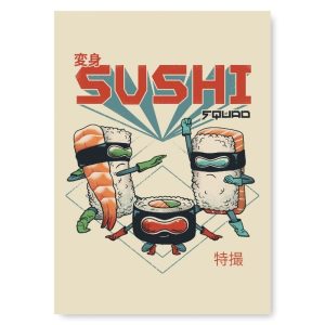 Affiche Japonaise Sushi Squad