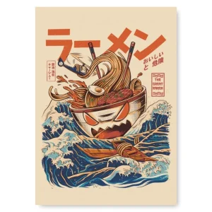 Affiche Japonaise The Great Ramen of Kanagawa