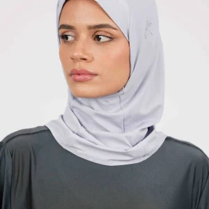 Hijab De Sport Gris Claire – Dry-Tech